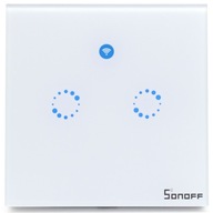 SONOFF T1 EU 2 KANÁLOVÝ SPÍNAČ SVETLA WIFI+RF433