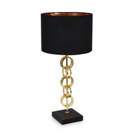 STOLNÁ LAMPA 55cm ZLATÁ ČIERNA KOVOVÁ GLAMOUR