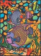 Zamatová omaľovánka 47x35 Fish Colorvelvet - Taliansko