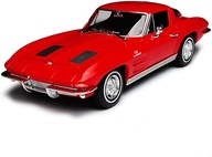 WELLY 1963 CHEVROLET CORVETTE RED 1:24 nový