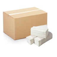 Biele papierové utierky ZZ, celulóza 3000, kartón