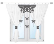 Moderný záves BUTTERFLY obývačka spálňa lambrequin AŻUR glamur 300x150