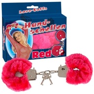 You2Toys Love Cuffs červené Putá s kožušinou, Červené BDSM