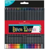 Ceruzkové pastelky Faber-Castell Black Edition, 24 ks v kartónovej krabičke