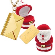 Sada zlatého náhrdelníka Obálka Letter Love Engraver Secretary Santa Claus