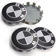 BMW kryty nábojov, kryty nábojov, 68 mm, čierne