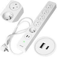 NAPÁJACÍ LIST PROTI PREPÄTIU 5x230V + 2x USB