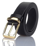 Elegantný dámsky BLACK BELT so zlatou prackou, dlhý