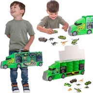 DINOSAUR TRANSPORTER DINO TRUCK + 4 VOZIDLÁ TEAMSTERZ