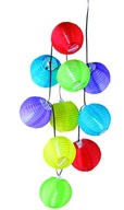 Solárne LAMPOVÉ gule LAMPY GARLAND organza 10LED