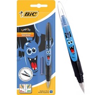 BIC Easy Clic plniace pero pre deti bez škvŕn + modré náplne