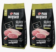 Suché krmivo Pan Meat pre MAČKY, Morka s husou S 2x1,6kg