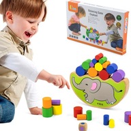 VIGA TOYS VYVÁŽENÝ SLON DREVENÝ PUZZLE MONTESSORI ZRUČNOSTNÁ HRA