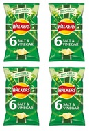 4x 150 g WALKERS (LAY'S) chrumky so soľou a octom UK