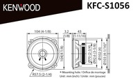 KENWOOD KFC-S1066 POWER 220W VEĽKOSŤ 100mm reproduktory pre inštaláciu do auta