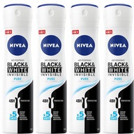 NIVEA Antiperspirant B&W Pure 4*150 ml sprej