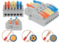 10x ELEKTRICKÝ RÝCHLOKONEKTOR 3 až 6 DRÔTOVÝ KÁBEL DRÔTOVÝ LINKA