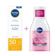 NIVEA SUN krém na tvár SPF 50 + micelárna voda