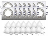 Sada držiakov halogénových stropných svietidiel 14x + 4W žiarovky