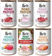 Brit Mono Proteínové ochutnávacie balenie 6x400g