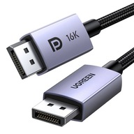 Uzelený kábel DisplayPort to DisplayPort samec video kábel 2m 16k - čierny