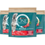 Purina ONE Sterilcat Bifensis hovädzie mäso 3x1,5kg