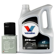 Valvoline Synpower 10W40 4T 4L syntetický olej + filter Athena