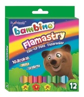 BAMBINO glitrové fixky. 12 farieb