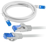 Ethernetový internetový kábel skrútený RJ45 LAN kategórie 6A SFTP LSZH 20m sivý