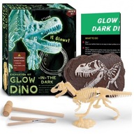 Výkop žiariaceho dinosaura Tyrannosaurus T-Rex 3D