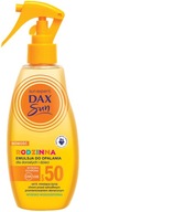 DAX SUN EMULSION SPF50 rodina deti dospelí na UVA UVB opaľovanie