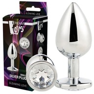 Análny kolík Dream Toys GLEAMING LOVE SILVER PLUG S, hliník