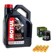 Olej Motul 7100 Olejový filter Zapaľovacie sviečky YAMAHA YZF-R6 99-05