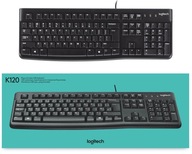 KÁBLOVÁ MEMBRÁNOVÁ KLÁVESNICA Logitech K120 vodotesná, tichá USB