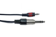 Kábel 6,3 mm stereo zástrčka / 3,5 mm stereo zástrčka 10 m