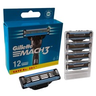 Náhradné vložky do čepele GILLETTE MACH3 12 ks