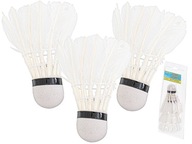 Pérové ​​badmintonové loptičky, 3 ks