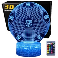 3D LED USB nočná lampa FC Barcelona Football