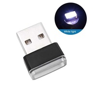 Biele 1 KS USB LED interiérové ​​svetlá do auta