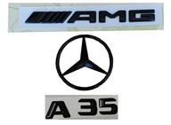 Mercedes Emblems A35 Black flash AMG w177