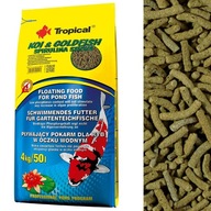 Tropické Koi Zlaté rybky Spirulina Tyčinky 4kg - sáčok