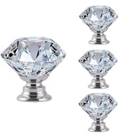 4x KRYŠTÁLOVÝ NÁBYTOK Úchytka 30mm CRYSTAL