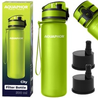 FĽAŠOVÝ FILTER AQUAPHOR CITY FĽAŠA 500ml ZELENÁ + 2 NÁPLŇKY