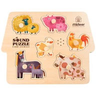 Mideer Puzzle Zvuky zvierat na farme