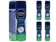 5x ANTIPERSPIRANT DEODORANT NIVEA FRESH SENSATION 72H PROTECTION 150ml