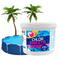 GAMIX MULTI CHLÓR PRE BAZÉNOVÉ JACUZZI SPA VEĽKÉ TABLETY DLHOÚČINNE 200g 5kg