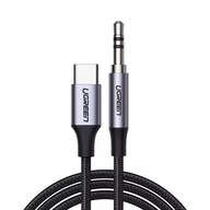 UGREEN audio stereo AUX kábel 3,5 mm mini jack - USB typu C pre tabletový telefón