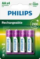 BATÉRIA BATÉRIA LR06 AA 2100mAh PHILIPS 4 KS