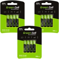 GREEN CELL 12X BATÉRIE AAA R3 950mAh