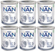 6x NAN 5 Optipro Plus upravené mlieko 800g